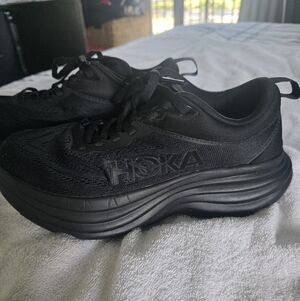 Hoka Black Textured Sole Shoes